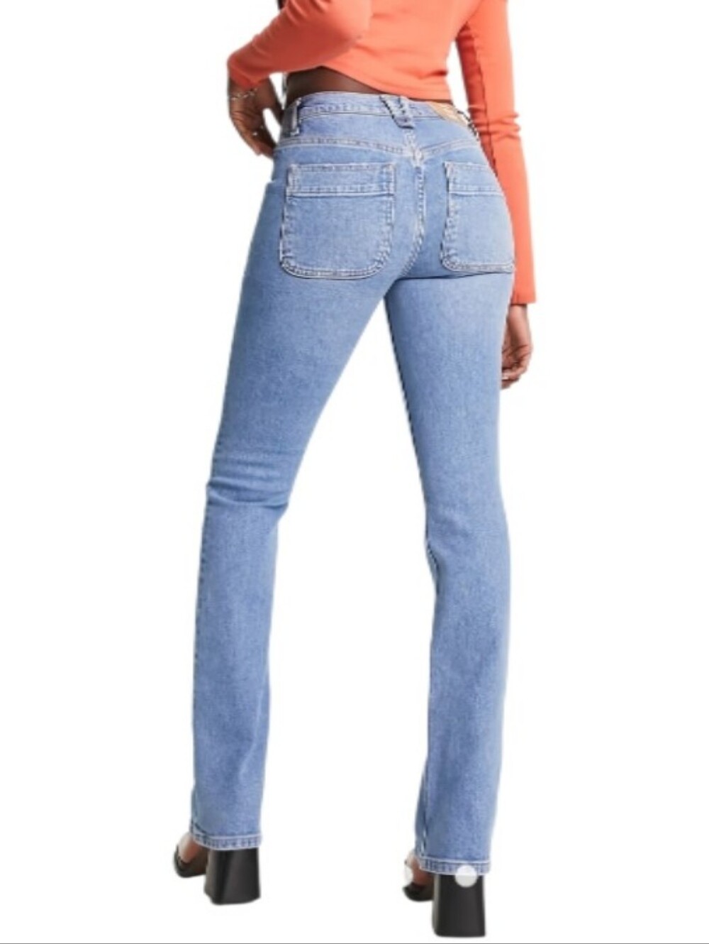 Free People We The Free Slim Patch Pocket Boot-Cut Jeans - Picture 2 of 9